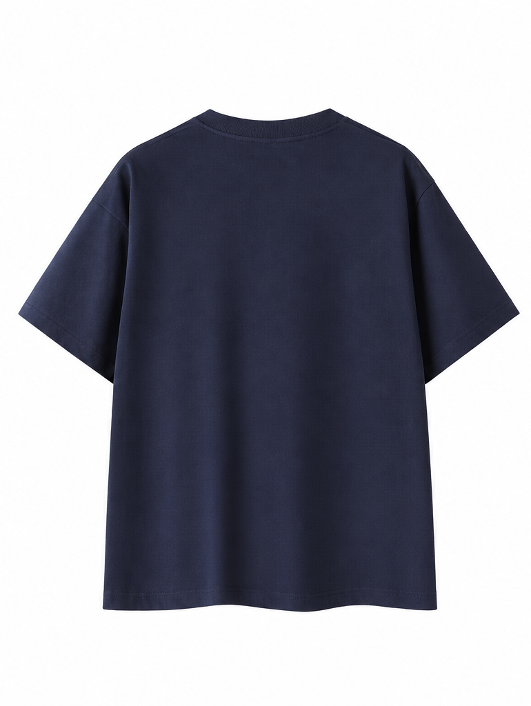 Classic Navy Blue Crew Neck T-Shirt